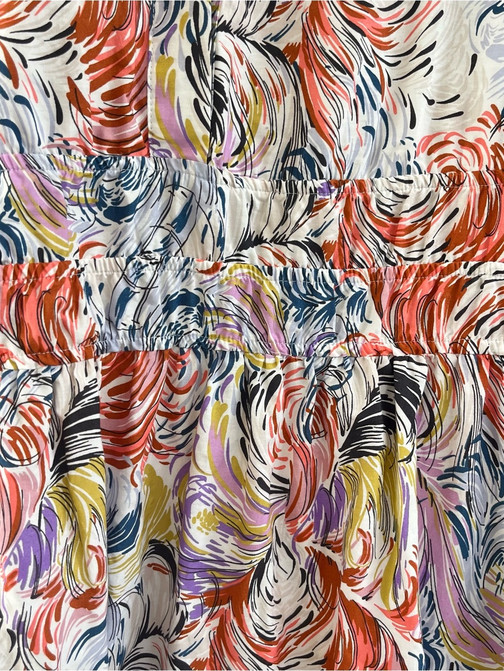 Anthropologie Somerset Abstract Swirl
Tiered Cotton Maxi Dress Large - Picture 7 of 13